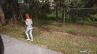 yo, sawyer kelly's shaved tight pussy gets stretched huge on bang bus!