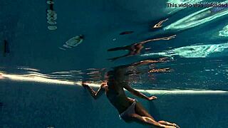 irina russaka's petite body teases in steamy underwater bath