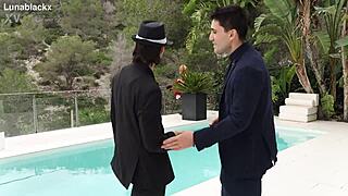 italian multimillionaire hooks up with maid luna black for wild threesome