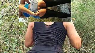 showing off my hungry little ass in woods