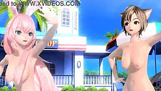 Megurine Luka and Meiko Bare It All Nude!