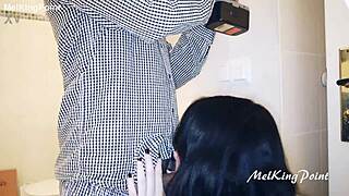 Melkingpoint's Mature Arab Milf Sucks Monster Cock With Helping Hand