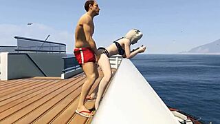 hear cute bikini babe moan fucked on gta yacht?