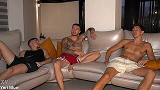 Celeste Alba big tits redhead gangbang double penetration cumshots