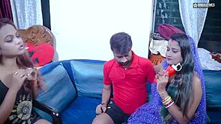 desi indian devar fucks curvy bhabhi in bedroom while girlfriend watches full hindi movie.