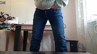 Secretary skips typing for sneaky office masturbation relief