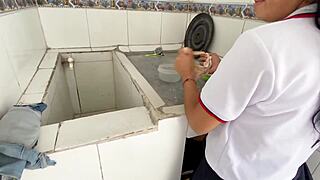 Pervy stepdad shows 18yo stepdaughter womanhood after school