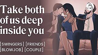 we double penetrated my wife post dinner she moaned through every orgasm. real swingers sharing creampie.