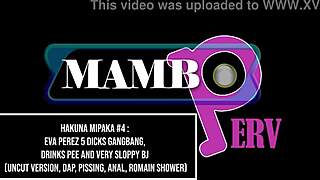 eva perez handles 5 dicks in gangbang with pee sloppy bj dap gapes romain shower
