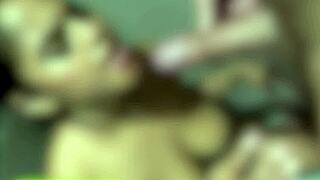 Latina gulps pee then deepthroats big cock pov on knees!