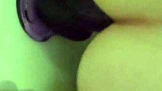 caught showering by peeping neighbor, milf rides dildo moaning cum-covered tits