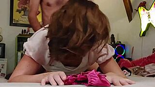 french blonde in stockings garters heels sucks fucks ass licks atm like total slut