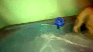 quick creampie fuck in hot tub with santana red!! 🔥🛁💦