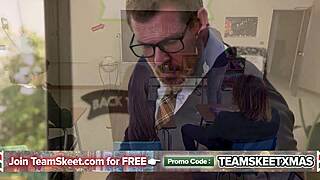 athena so horny in class, entire group uses her tight pussy?