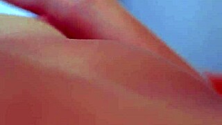 desi beauty's petite pink shaved pussy overflows creamy during solo toy climax