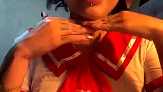 Helena Danae Schoolgirl Whore Dildos Her Wet Vagina Juices