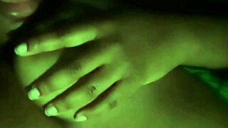 licking my nipples feels sooo good late night...