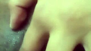 indian village milf spreads shaved pussy wide for wet cunilingus solo.