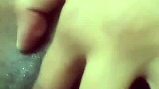 indian village milf spreads shaved pussy wide for wet cunilingus solo.