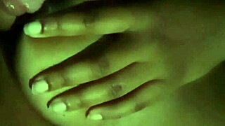 licking my nipples feels sooo good late night...