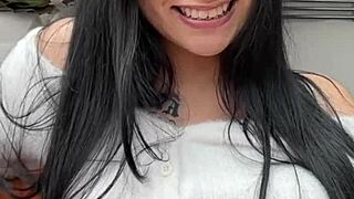 hey check out this 19yo busty latina's first pov casting with rimjob, big cock sex and tits play