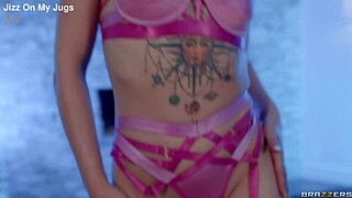 wet anna claire clouds in lingerie heels gets fucked sideways spooning cumshot