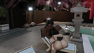 Dude I totally fucked my hot Latino MILF teacher poolside in Roblox style