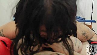 deedee love workouts lead to pierced goth blowjob on monster cock