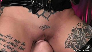 bondage alt lesbians double penetrated hard in kinky threesome
