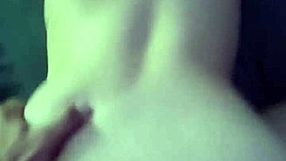 Skinny Latina teen with natural tits rides big cock to creampie orgasm