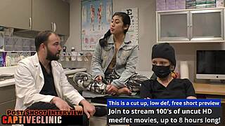 Nurse stacy shepard gapes shaved pussy with dildo backstage