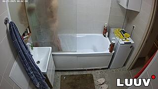 What if a real couple's shower debut revealed their hidden exhibitionist side?