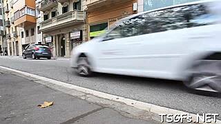 shemale bombshell SUCKS and FUCKS in hot contest