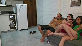 Amiga Safada's Dance Lesson Leaves Hubby Rock Hard and Wife Begging for More