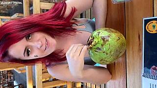 found this big ass brazilian slut took her to public toilet pov 😈🍑🔥