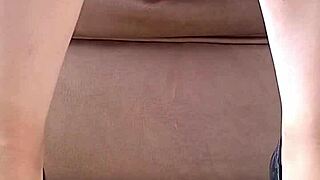 hidden cam catches sexy latina stepsis upskirt pink pussy