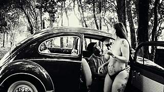 back in the day, fusca rides turned into raw interracial anal action