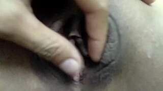Shaved wife fucks cuckold's friend creampie tight wet pussy orgasm