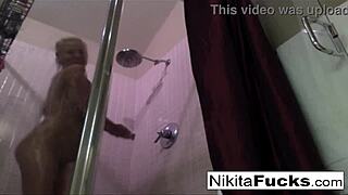 Nikita Von James Soaps Big Tits In Steamy Shower 😘🛁💦