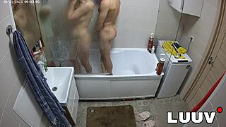 What if a real couple's shower debut revealed their hidden exhibitionist side?
