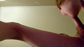 I Deepthroat His Dick on Sofa Then Take Close-Up Pussy Creampie