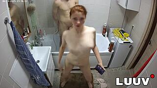 What if a real couple's shower debut revealed their hidden exhibitionist side?