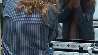 my super hot wife flashes her curves and fucks while i watch her every move