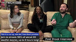 Good Moaning Giggles? Big Ass Black Babe Gapes Shaved Pussy Backstage!