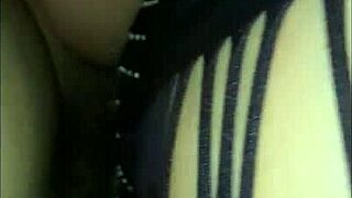 hey check my sexy wife in lingerie taking my cum inside her big tits