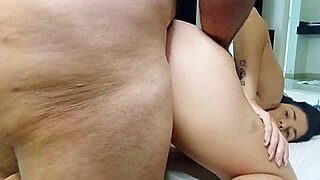 Hey, watch this chubby latina milf give her tight pussy and ass to the mechanic for creampie