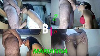 marianna sucks deepthroats and fucks swallowing cum mouthful