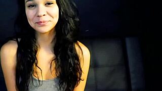 Sabrina's petite wet shaved pussy takes interracial doggystyle pounding and facial cumshot.