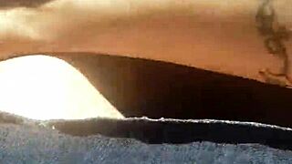 Kassandra Storm rides double dip toys in car like a wild milf 🚗💦