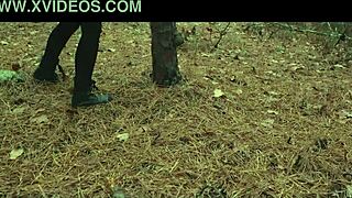 two twisted perverts drag bubble butt milf deep into forest for kinky outdoor submission